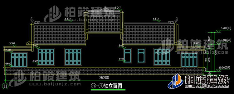 背立面图